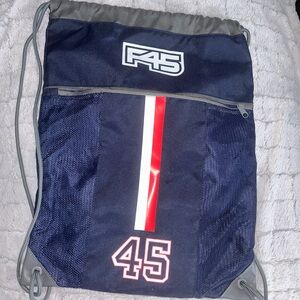 F45 Navy Drawstring Bag